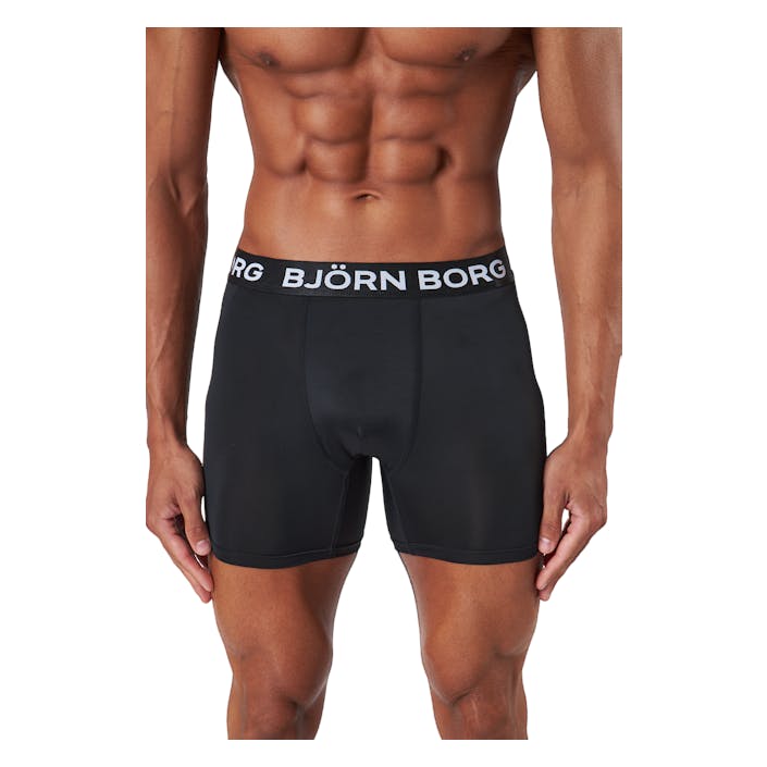 Performance Boxer 2p Multipack 1, Male, Apparels, Underwear, Running, Black, XXL
