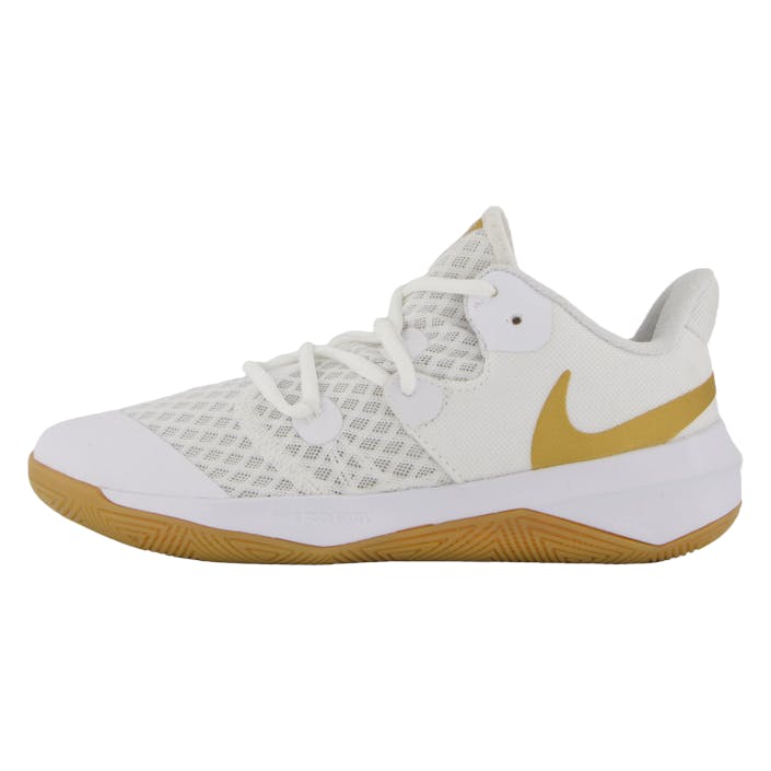 Unisex Hyperspeed Court Indoor White/mtlc Gold, Unisex, Skor, Träningsskor, volleyboll, Vit, EU 44,5