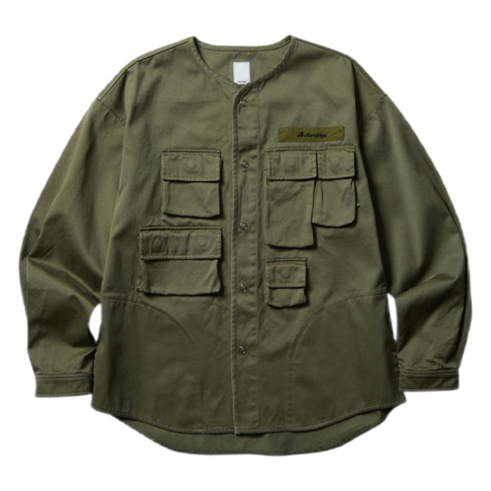Utility L/s Shirts Olive, Male, Odzież, Koszule, Zielony, L