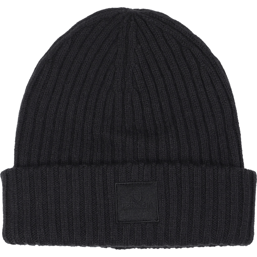 Alpha Square Rib Knit Beanie Black