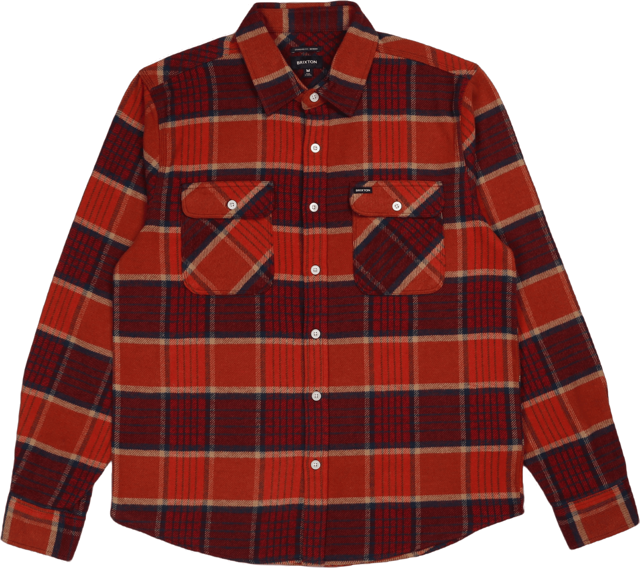 Bowery L/s Flannel Mahogany/burnt Henna/mars Red