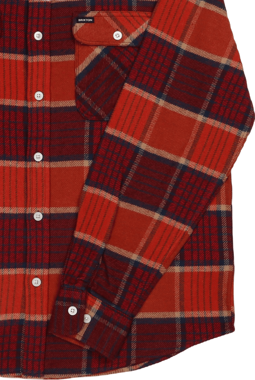 Bowery L/s Flannel Mahogany/burnt Henna/mars Red - Bild 3