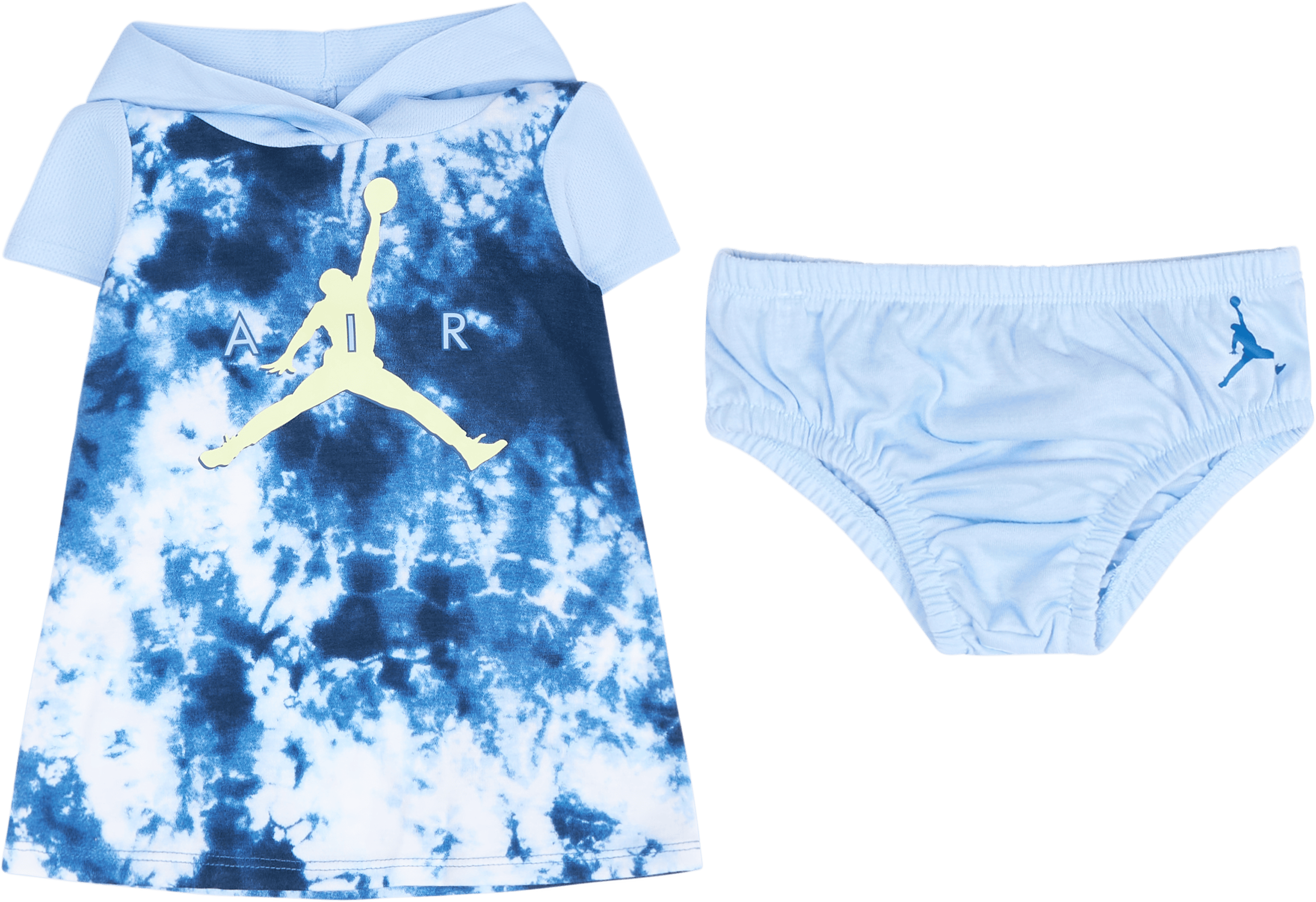 Cloud Dye Hooded Mesh Dress