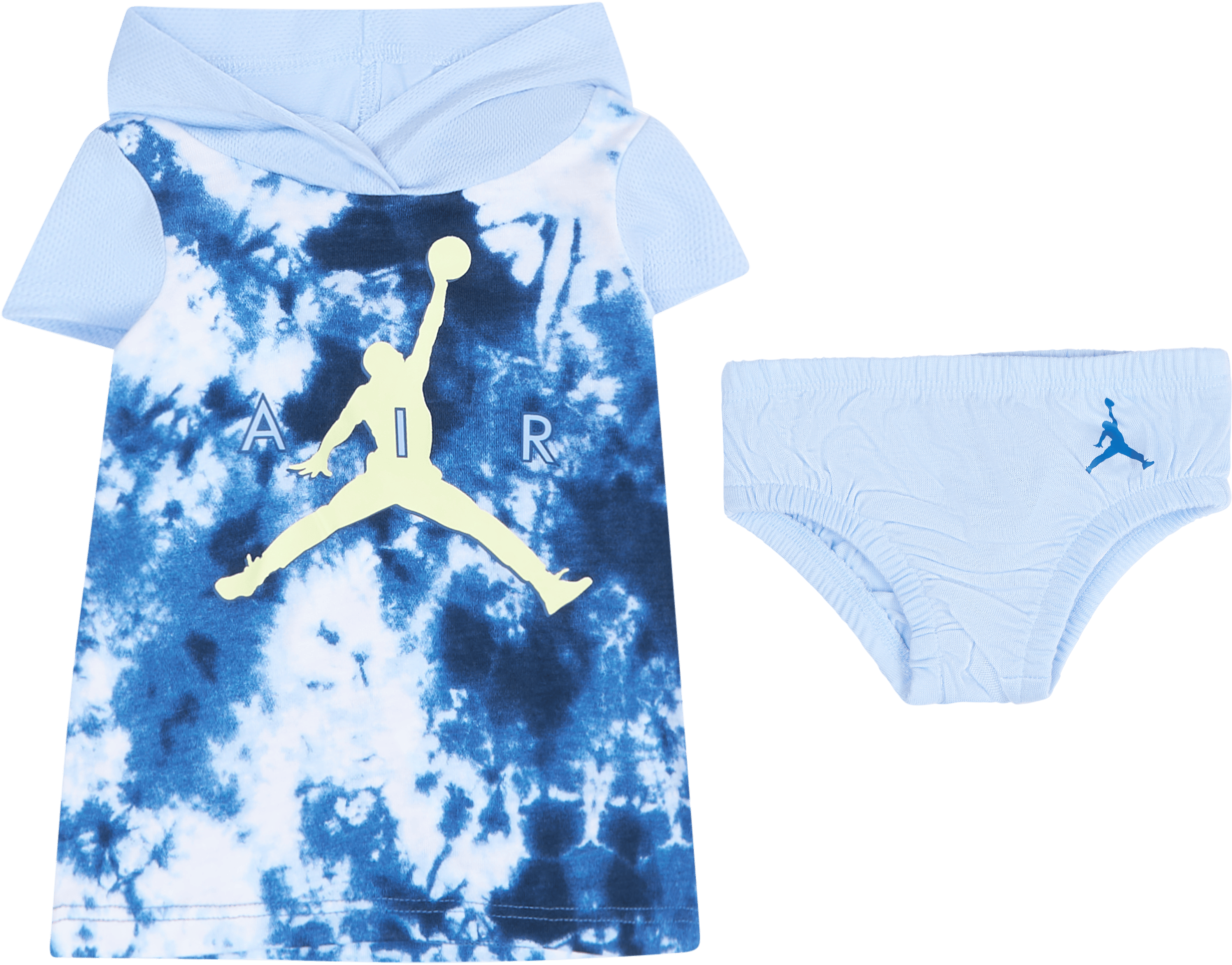 Cloud Dye Hooded Mesh Dress