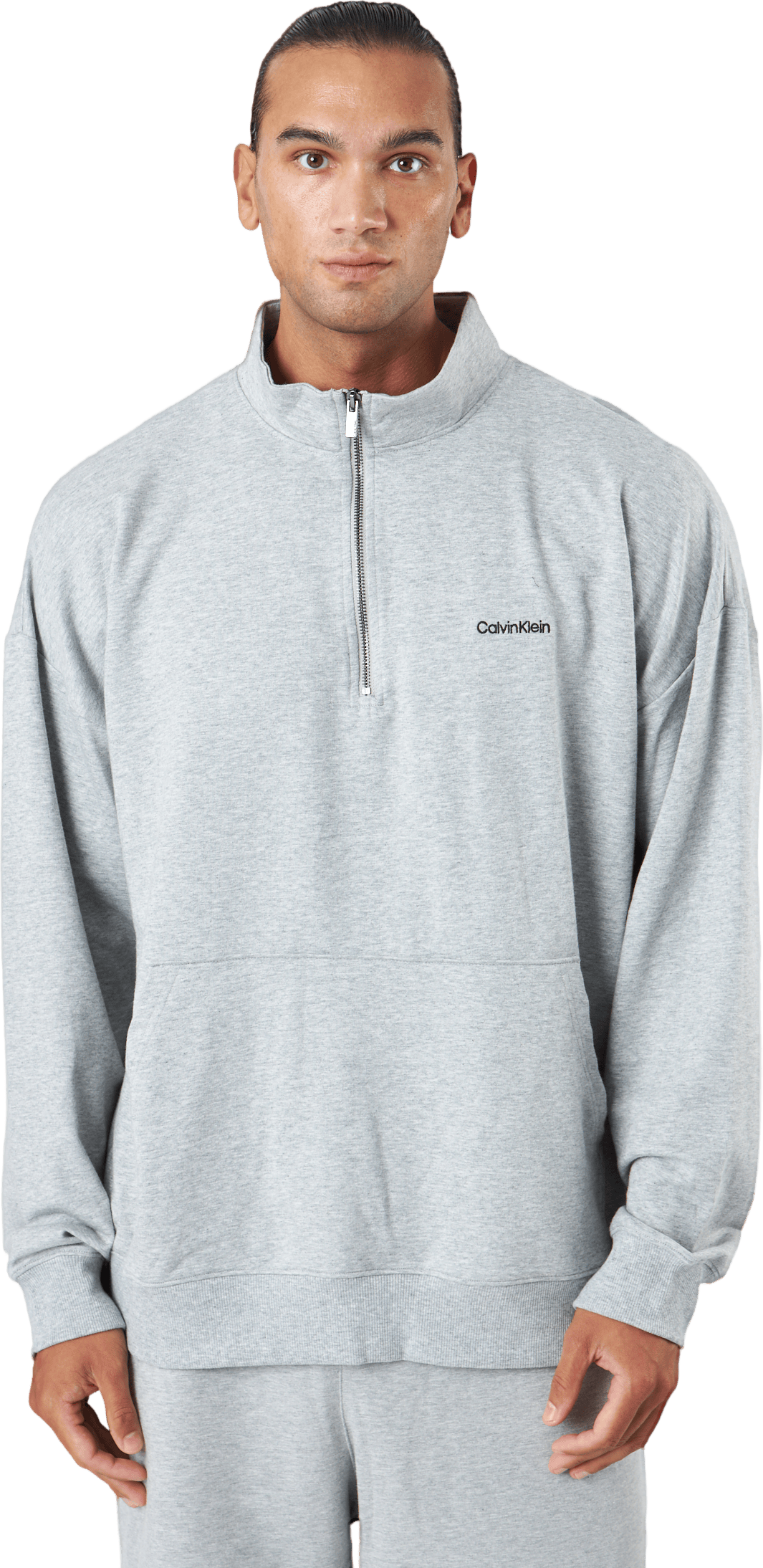 L/s Quarter Zip Grey Heather