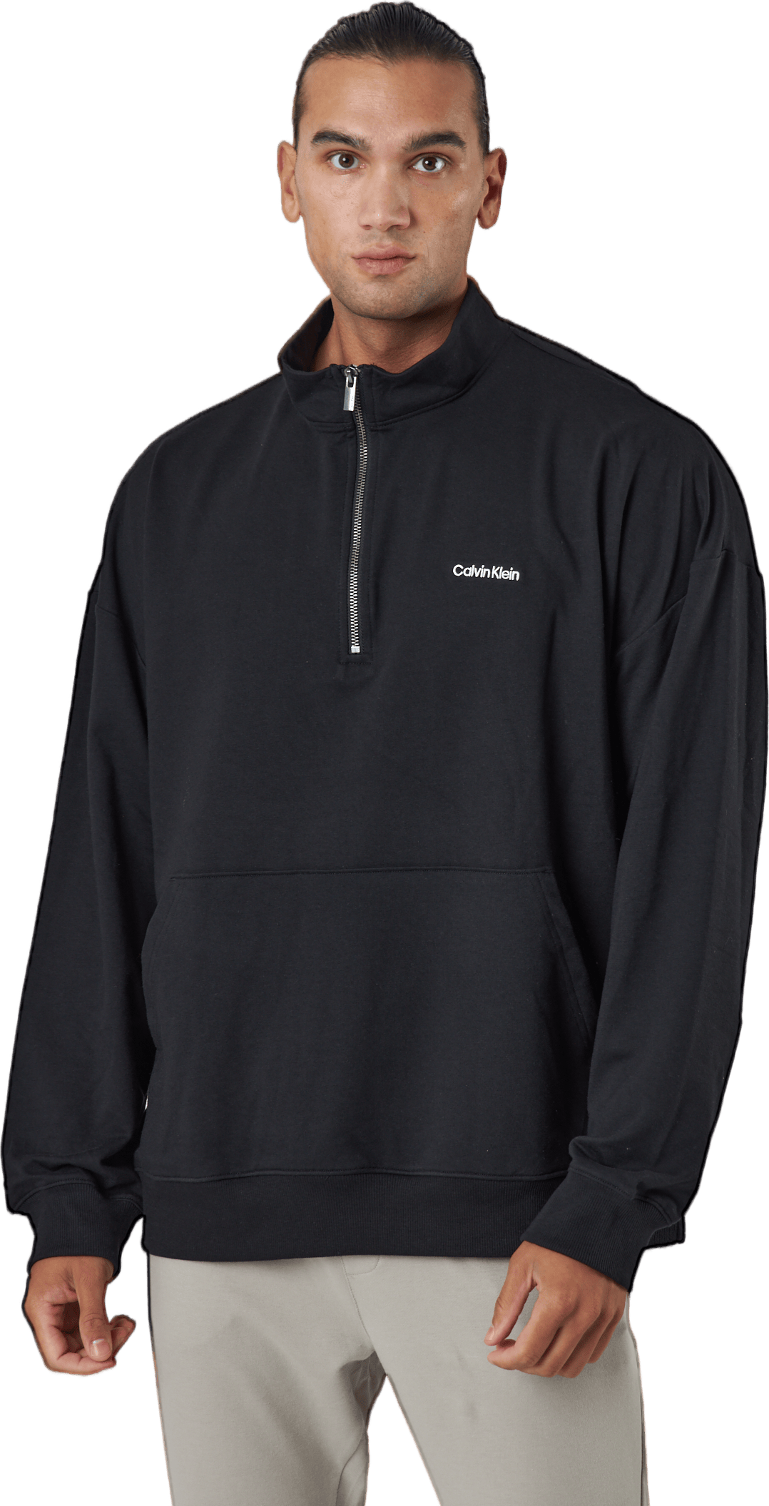 L/s Quarter Zip Black