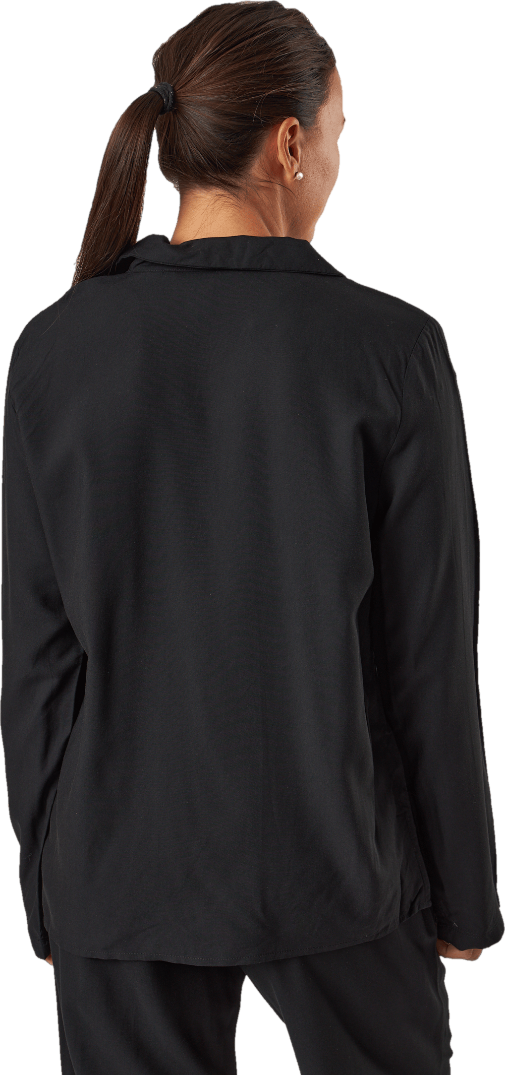 L/s V-neck (button Down) Black - Bild 3