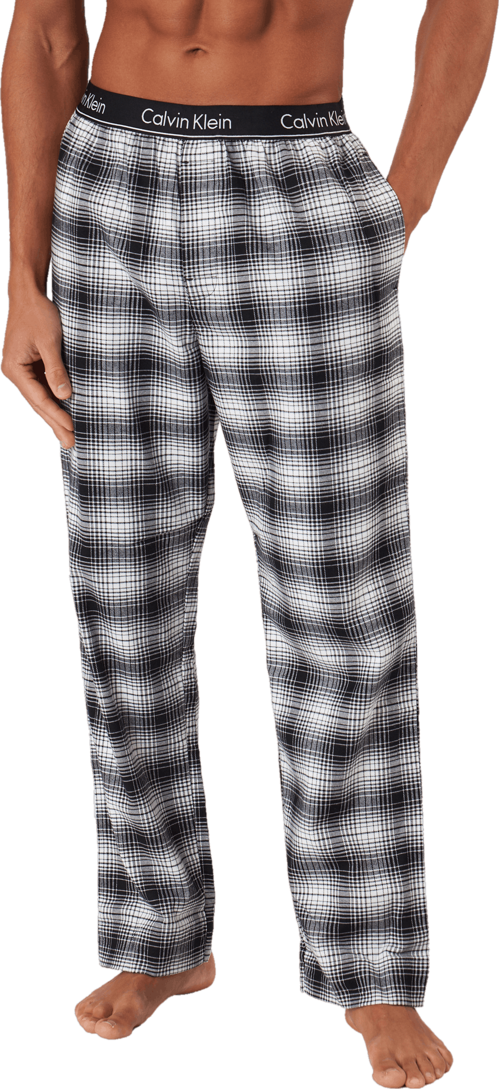 Sleep Pant Ck Shadow Plaid_black, Male, Kleding, Ondergoed, Multi kleur, M