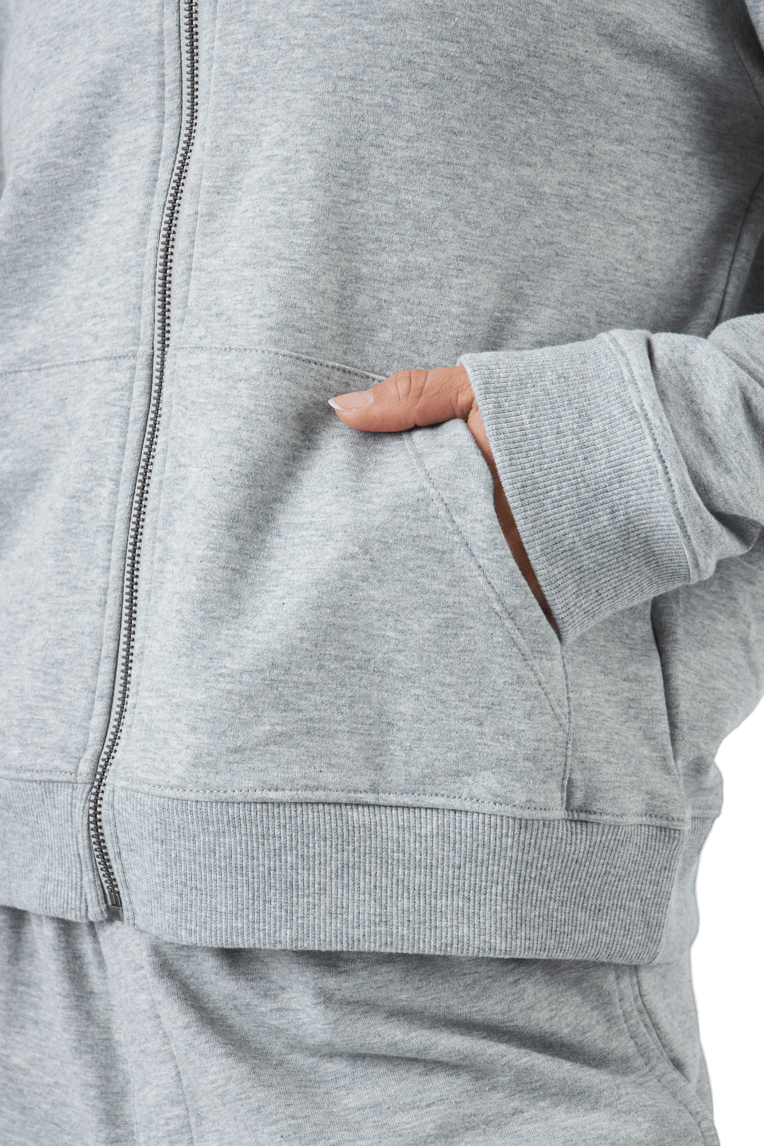 Full Zip Hoodie Grey Heather - Bild 5
