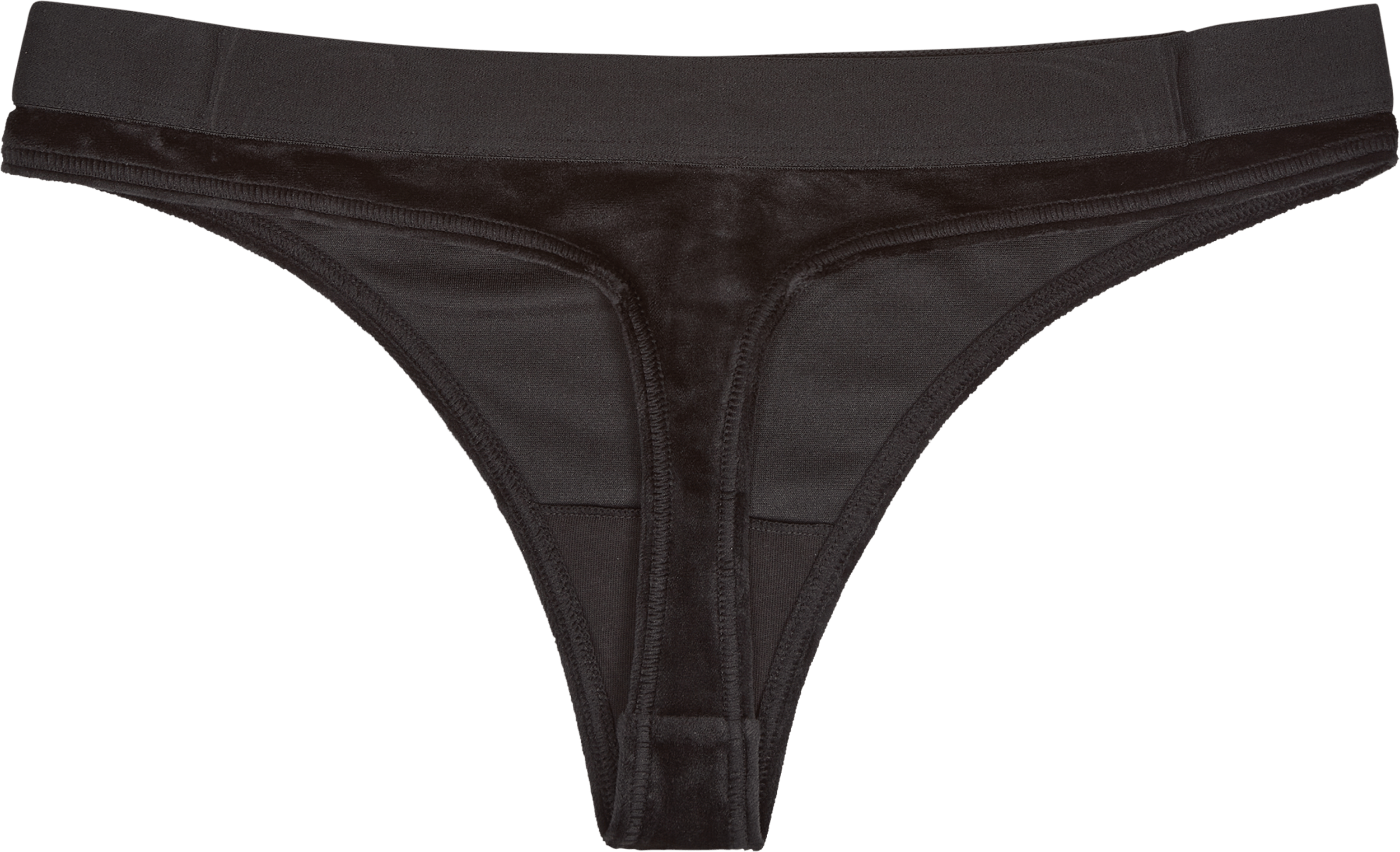 Thong Velour Black - Bild 2