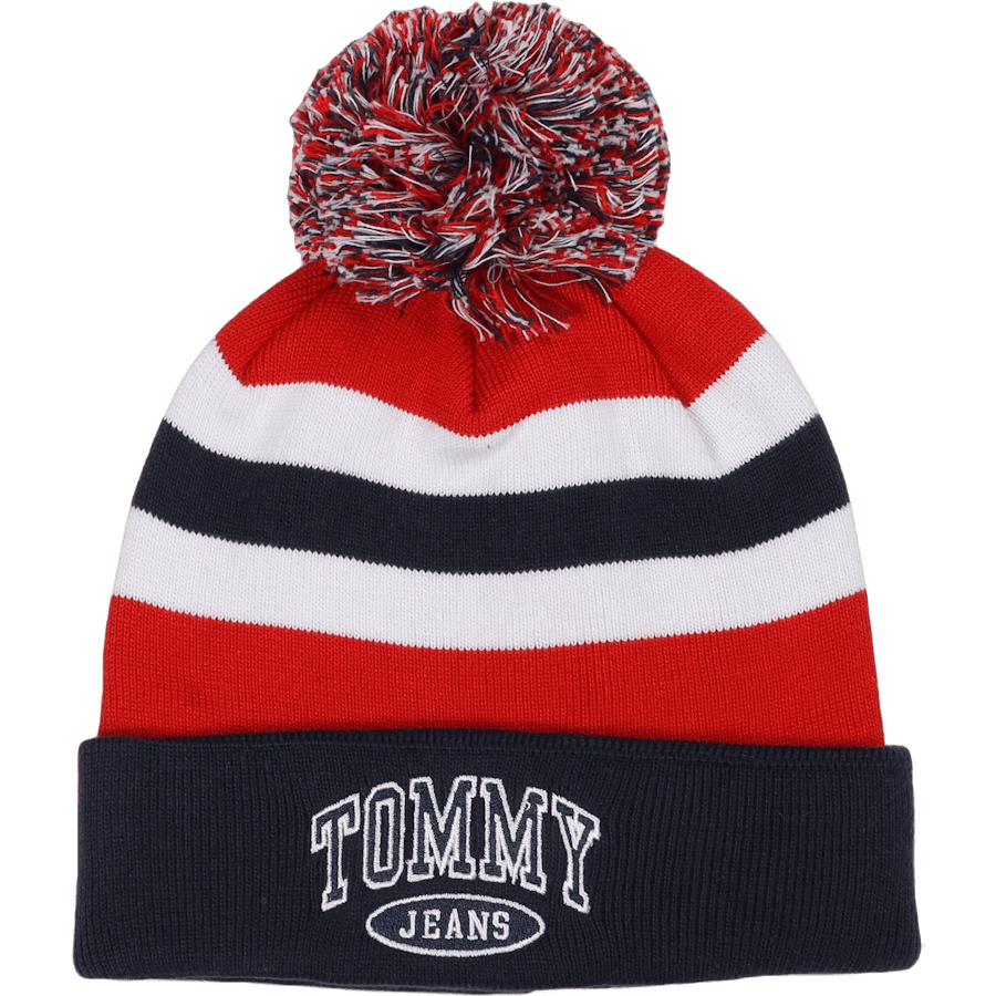 Tjm Collegiate Varsity Beanie Red White Blue Stripe