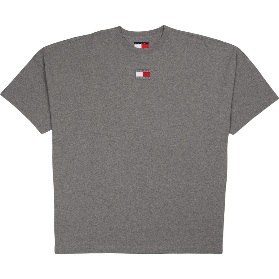 Tjcu Split Hem Flag Tee Mid Grey Heather