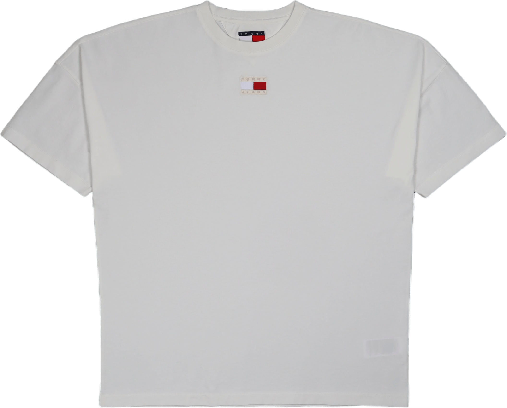 Tjcu Split Hem Flag Tee Ancient White, Male, Apparels, Tops, Grey, XL