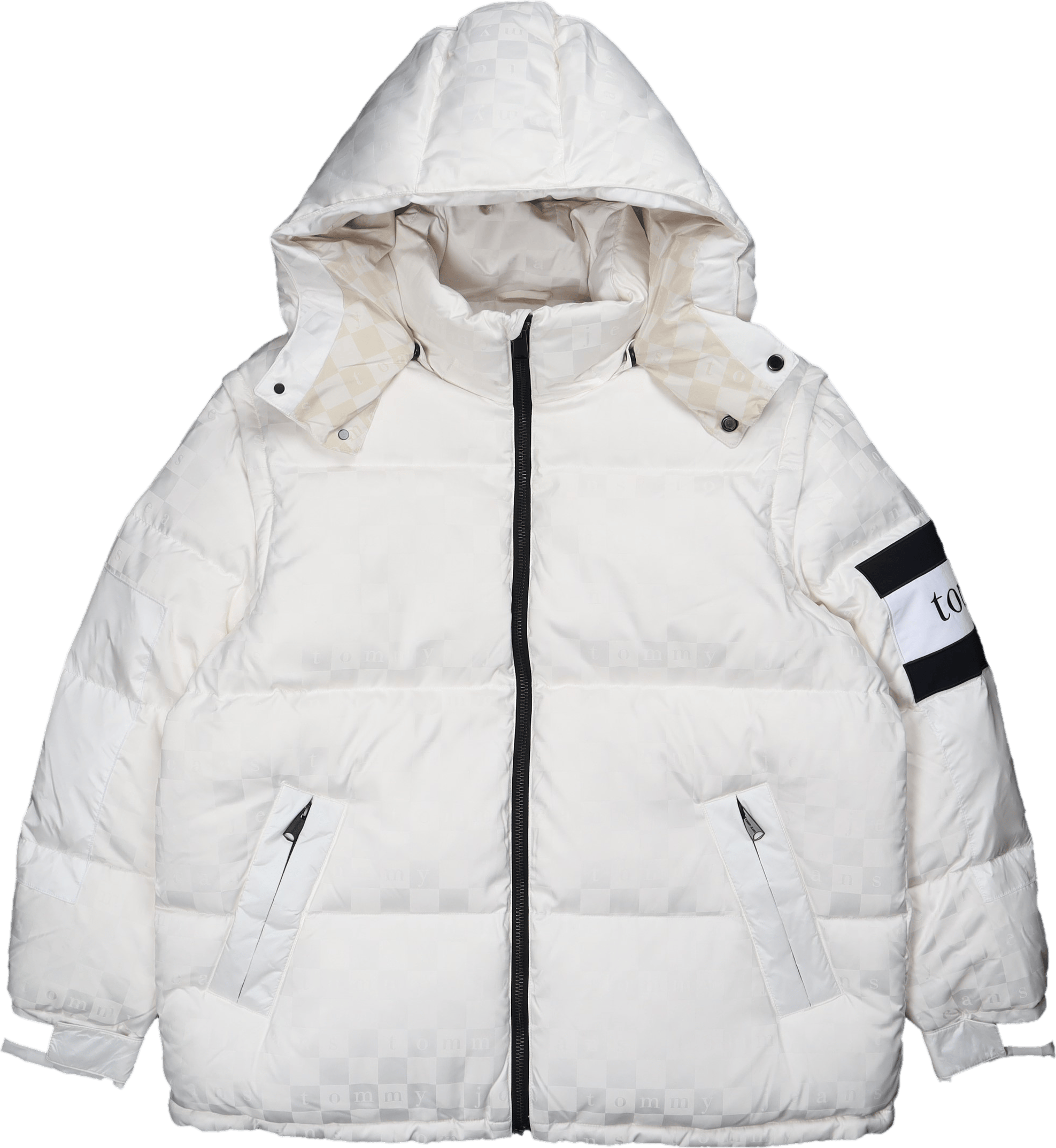 Tjcu Monogram Puffer Jacket Ancient White