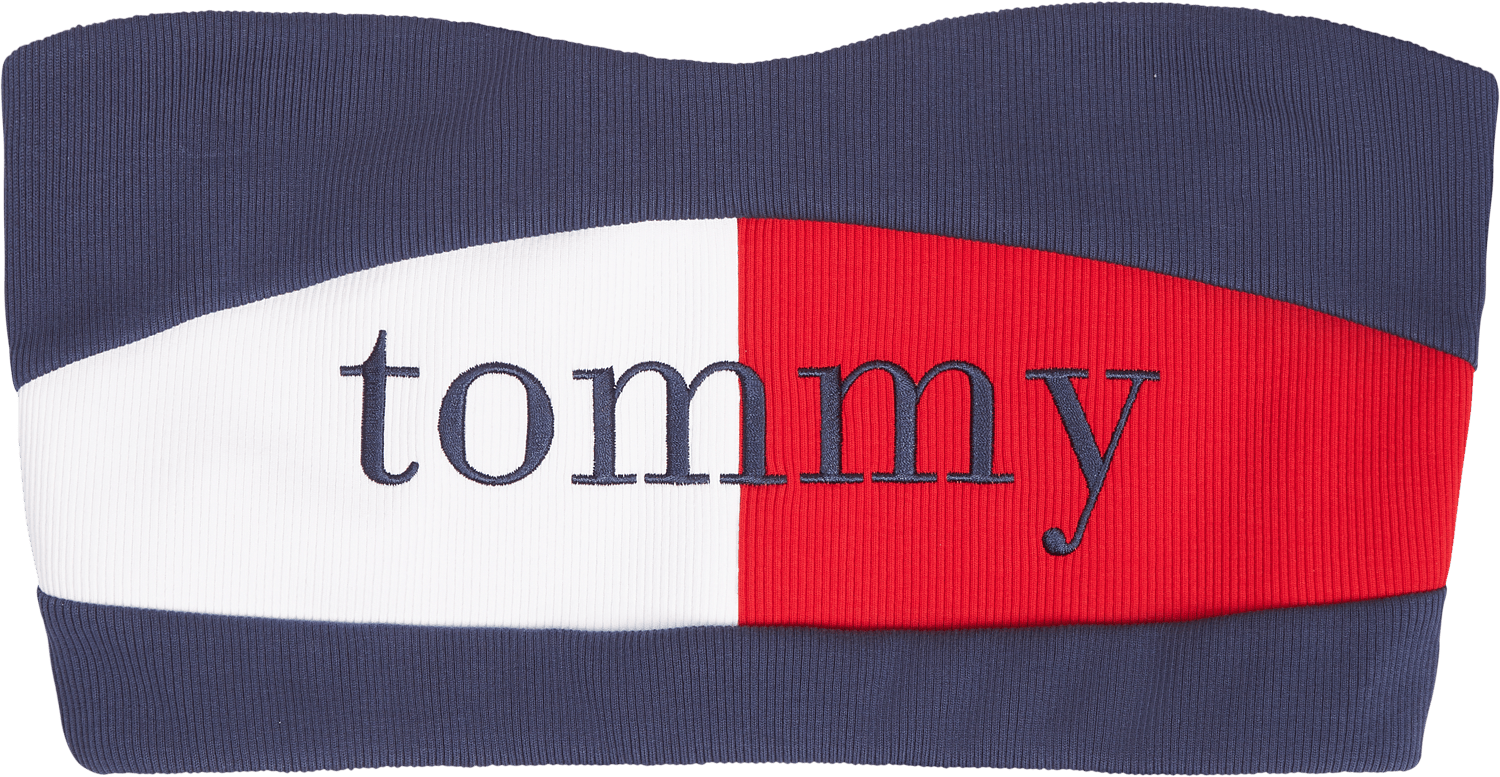 Tjcw Bandeu Flag Crop Top Yale Navy