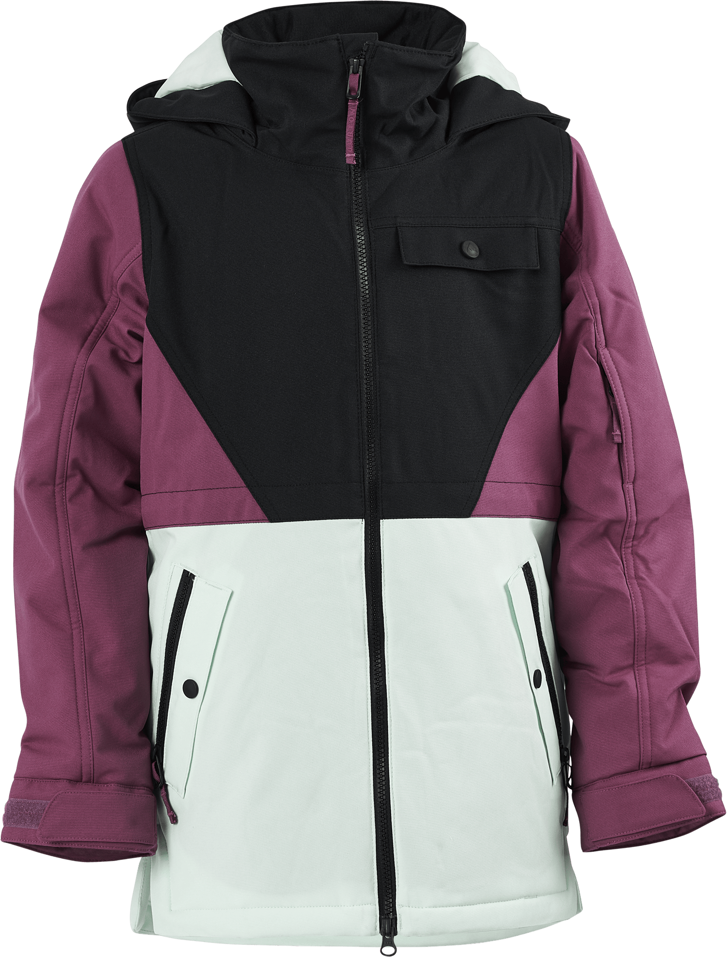 Girls’ Khione 2l Jacket True Black/vivid Viola/jewel G