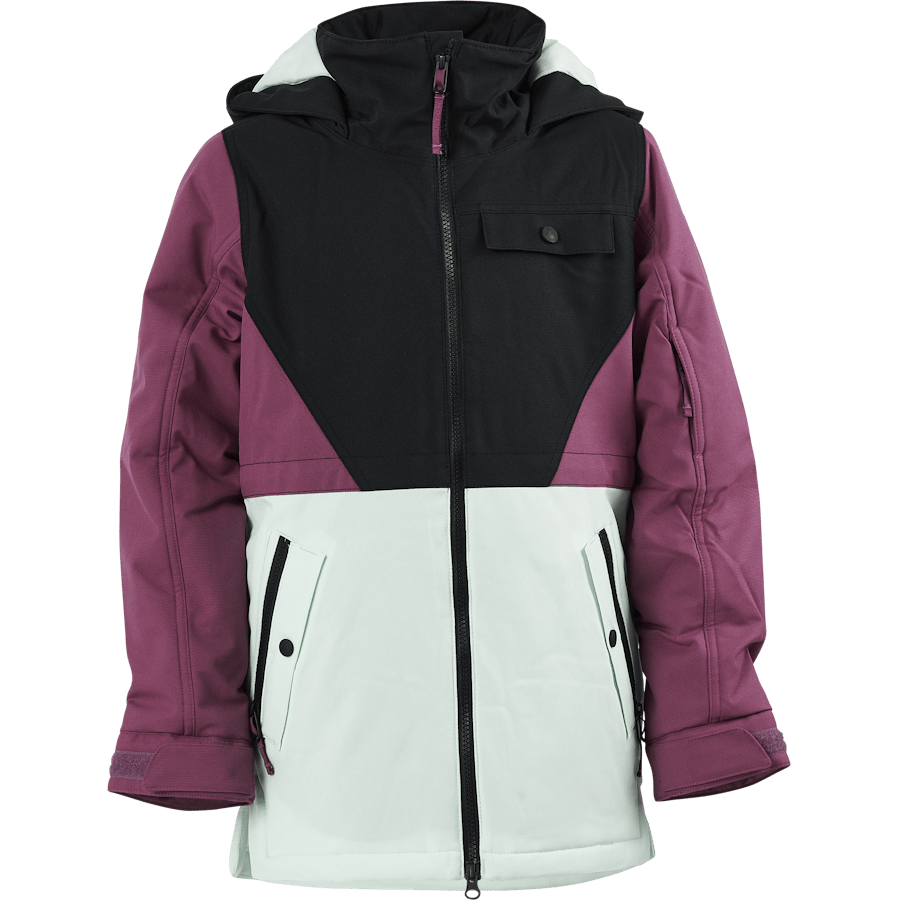 Girls’ Khione 2l Jacket True Black/vivid Viola/jewel G