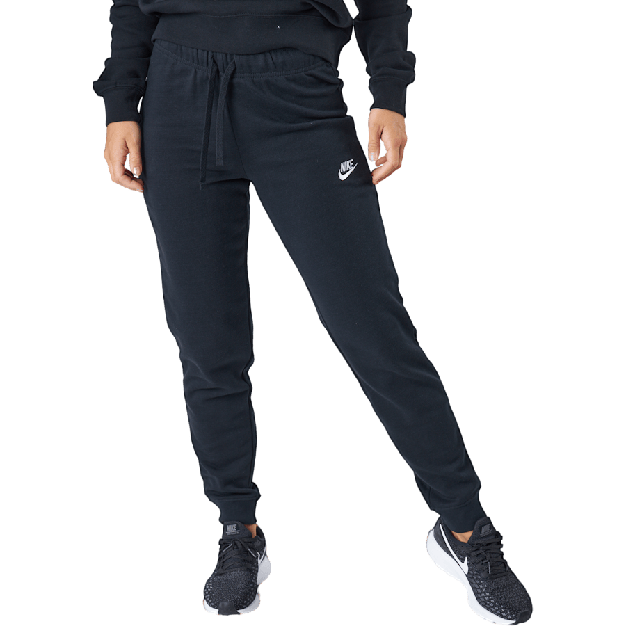 Sportswear Club Fleece Women's Mid-Rise Pants BLACK/WHITE