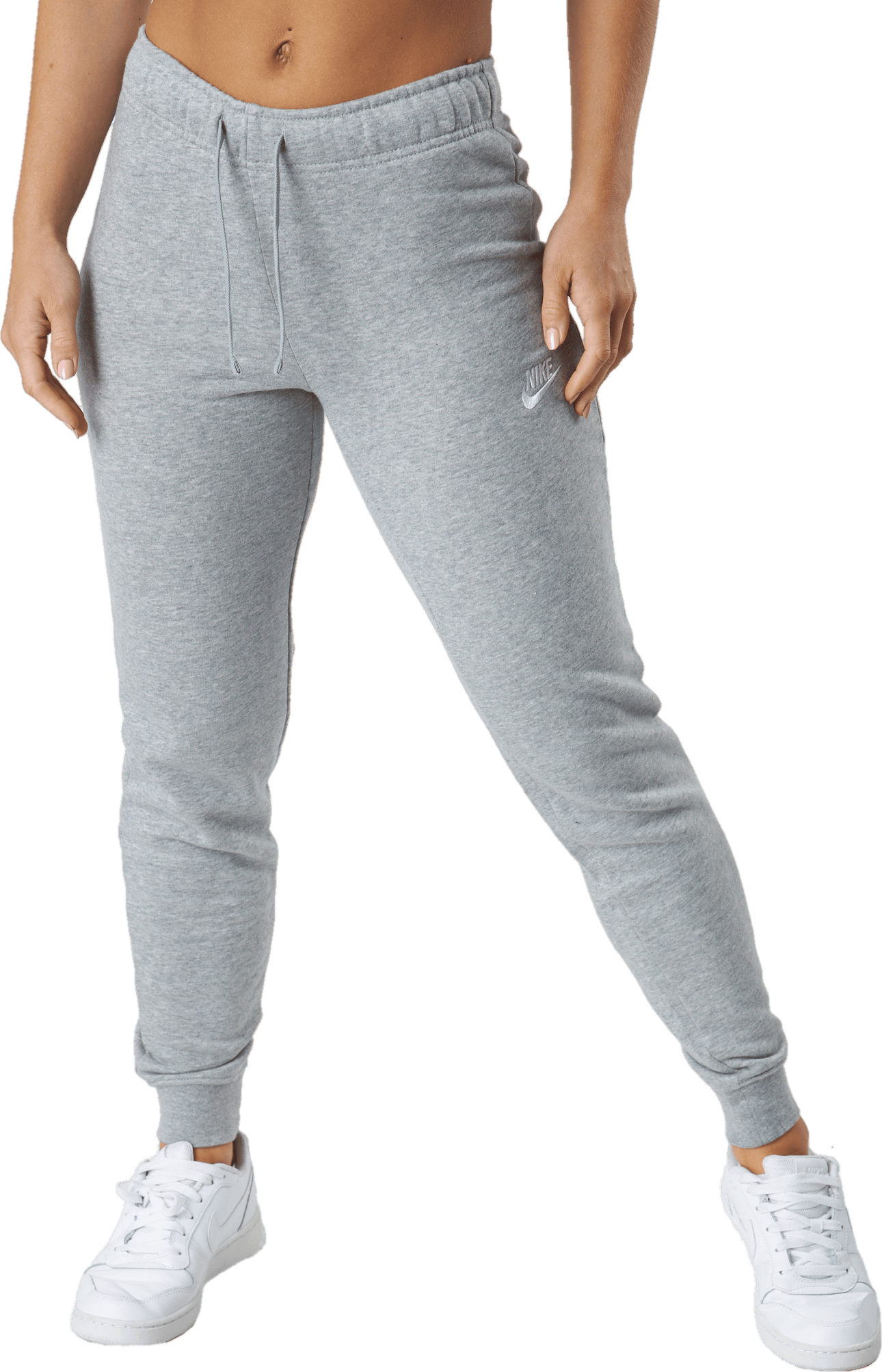 Sportswear Club Fleece Women’s Mid-Rise Pants DK GREY HEATHER/WHITE