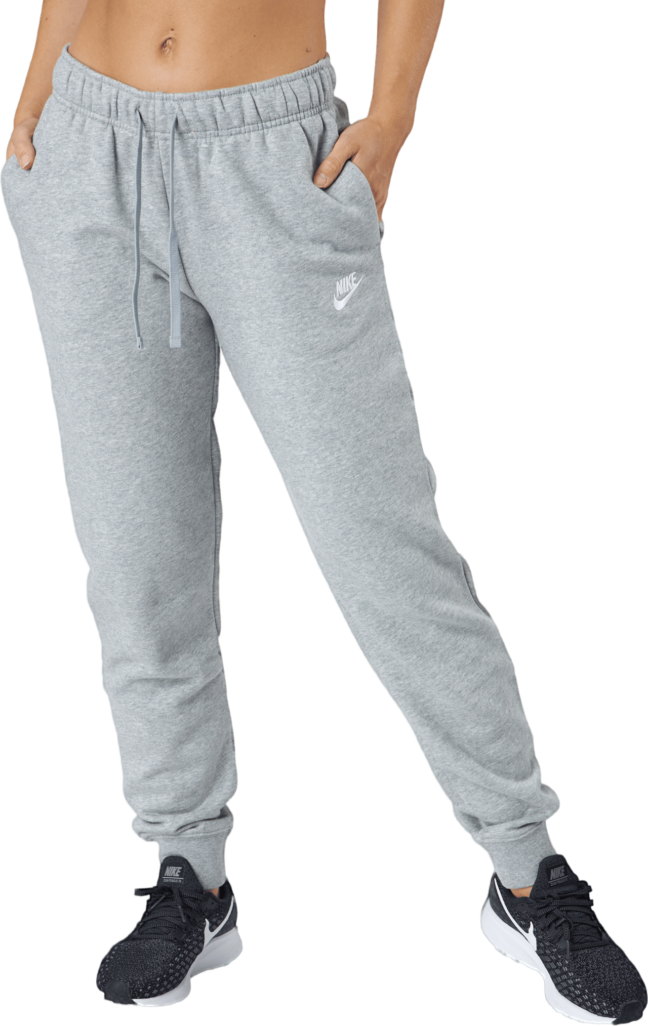 Sportswear Club Fleece Women’s Mid-Rise Joggers DK GREY HEATHER/WHITE