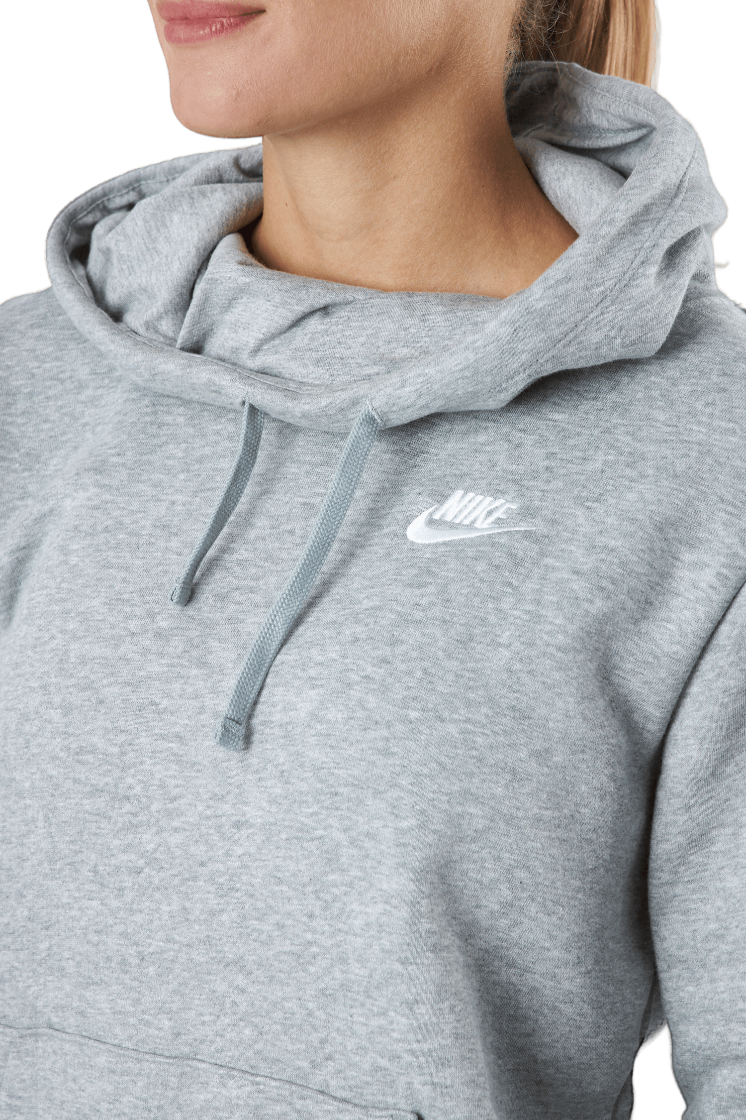 Sportswear Club Fleece Women's Funnel Hoodie DK GREY HEATHER/WHITE - Bild 4