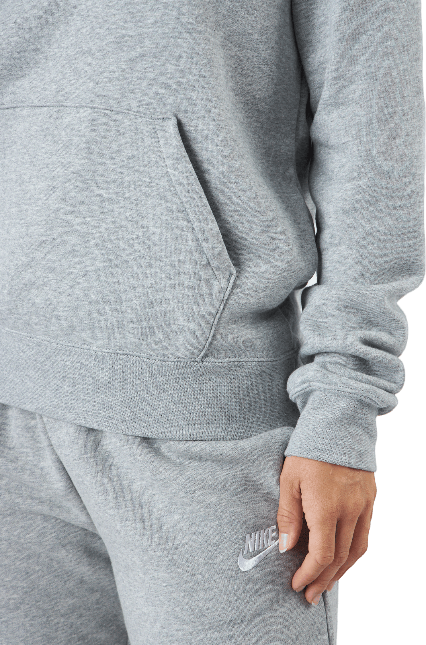 Sportswear Club Fleece Women's Funnel Hoodie DK GREY HEATHER/WHITE - Bild 5