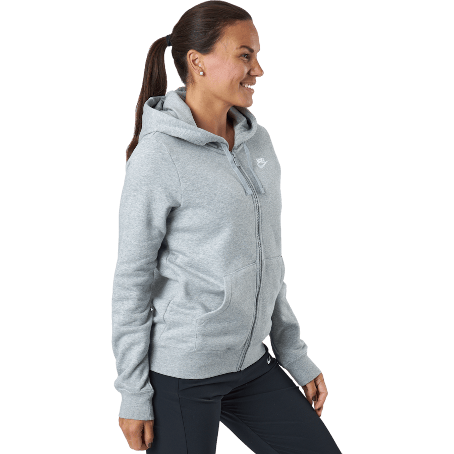 Sportswear Club Fleece Women's Full-Zip Hoodie DK GREY HEATHER/WHITE - Bild 2