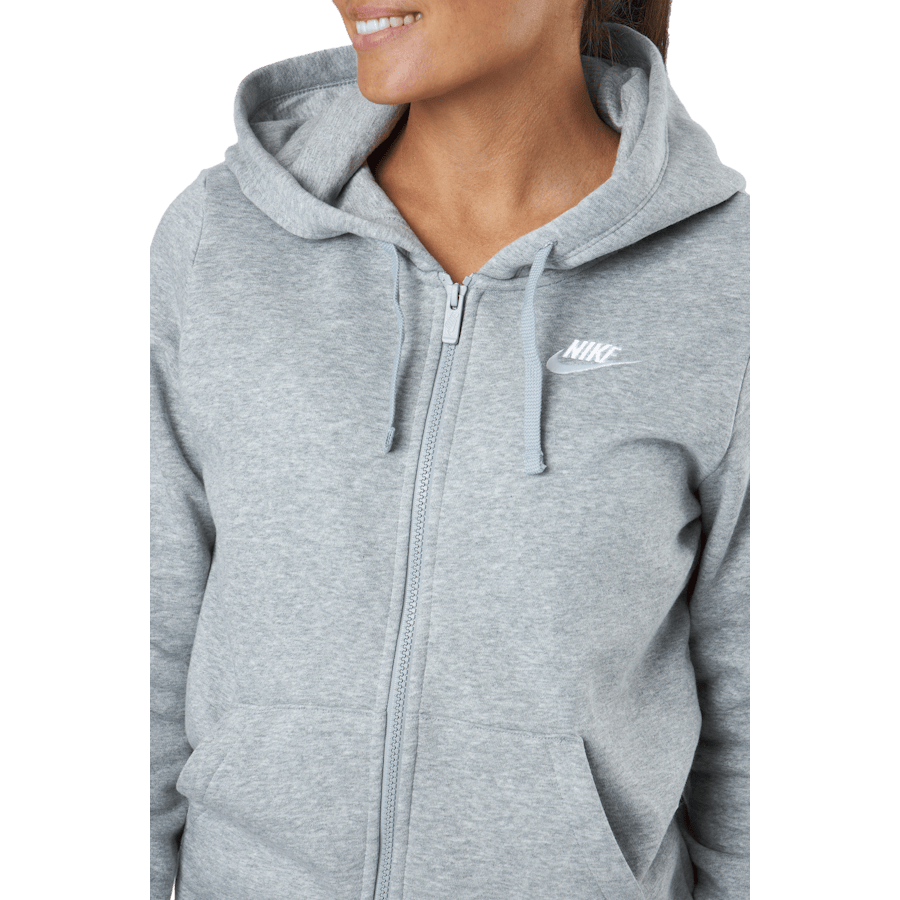 Sportswear Club Fleece Women's Full-Zip Hoodie DK GREY HEATHER/WHITE - Bild 4