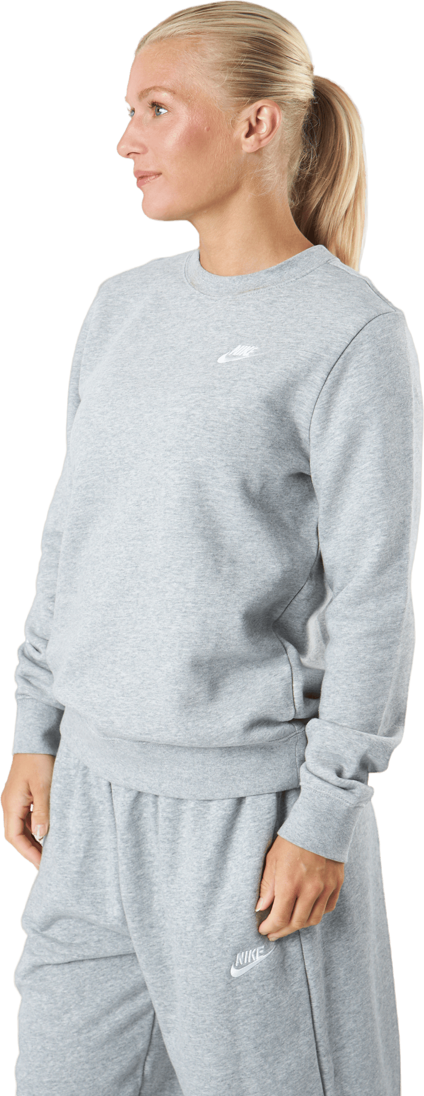 Sportswear Club Fleece Women's Crew DK GREY HEATHER/WHITE - Bild 2