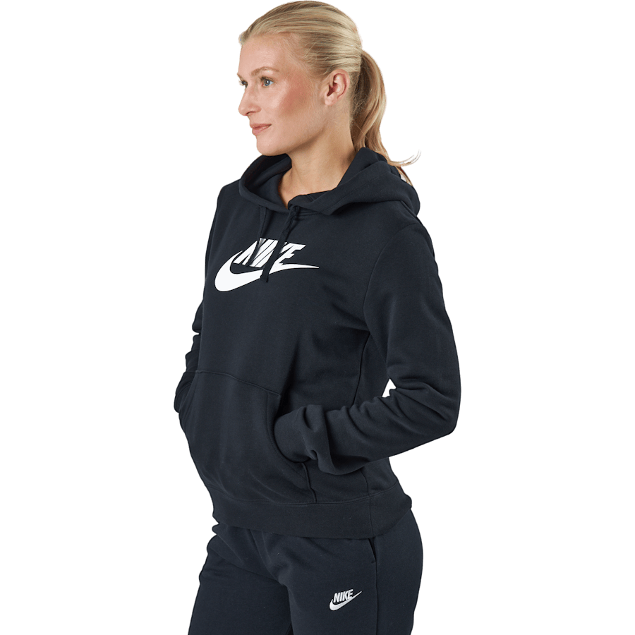 Sportswear Club Fleece Women's Logo Pullover Hoodie BLACK/WHITE - Bild 2