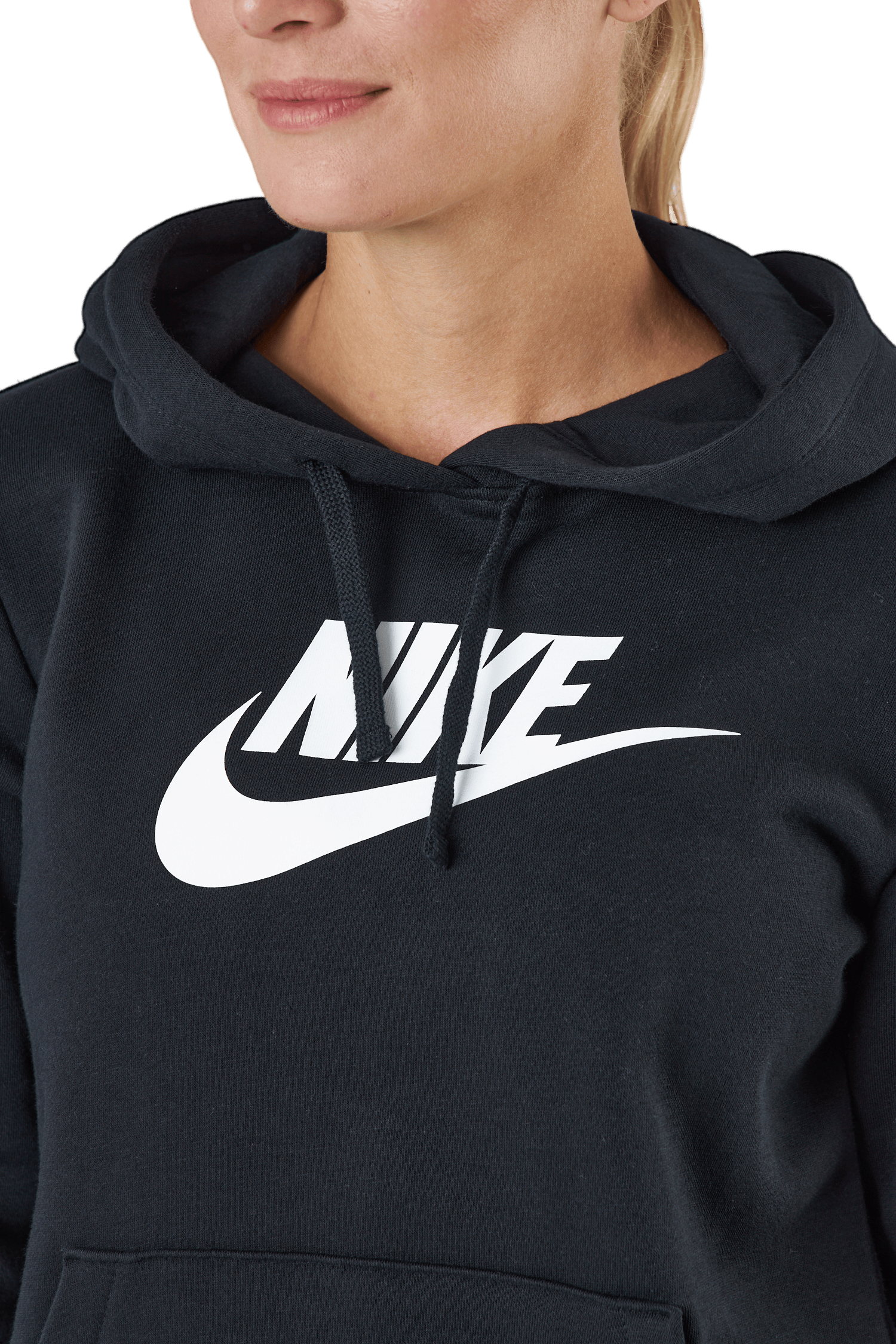 Sportswear Club Fleece Women's Logo Pullover Hoodie BLACK/WHITE - Bild 4