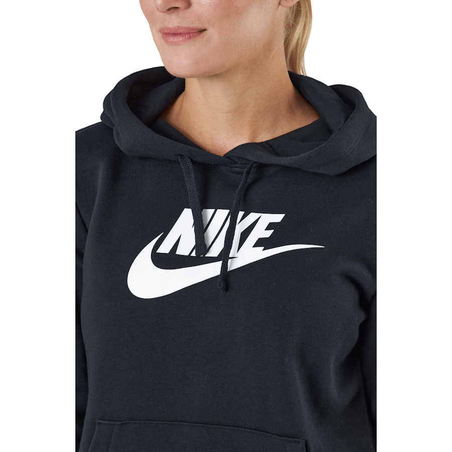 Sportswear Club Fleece Women's Logo Pullover Hoodie BLACK/WHITE - Bild 4