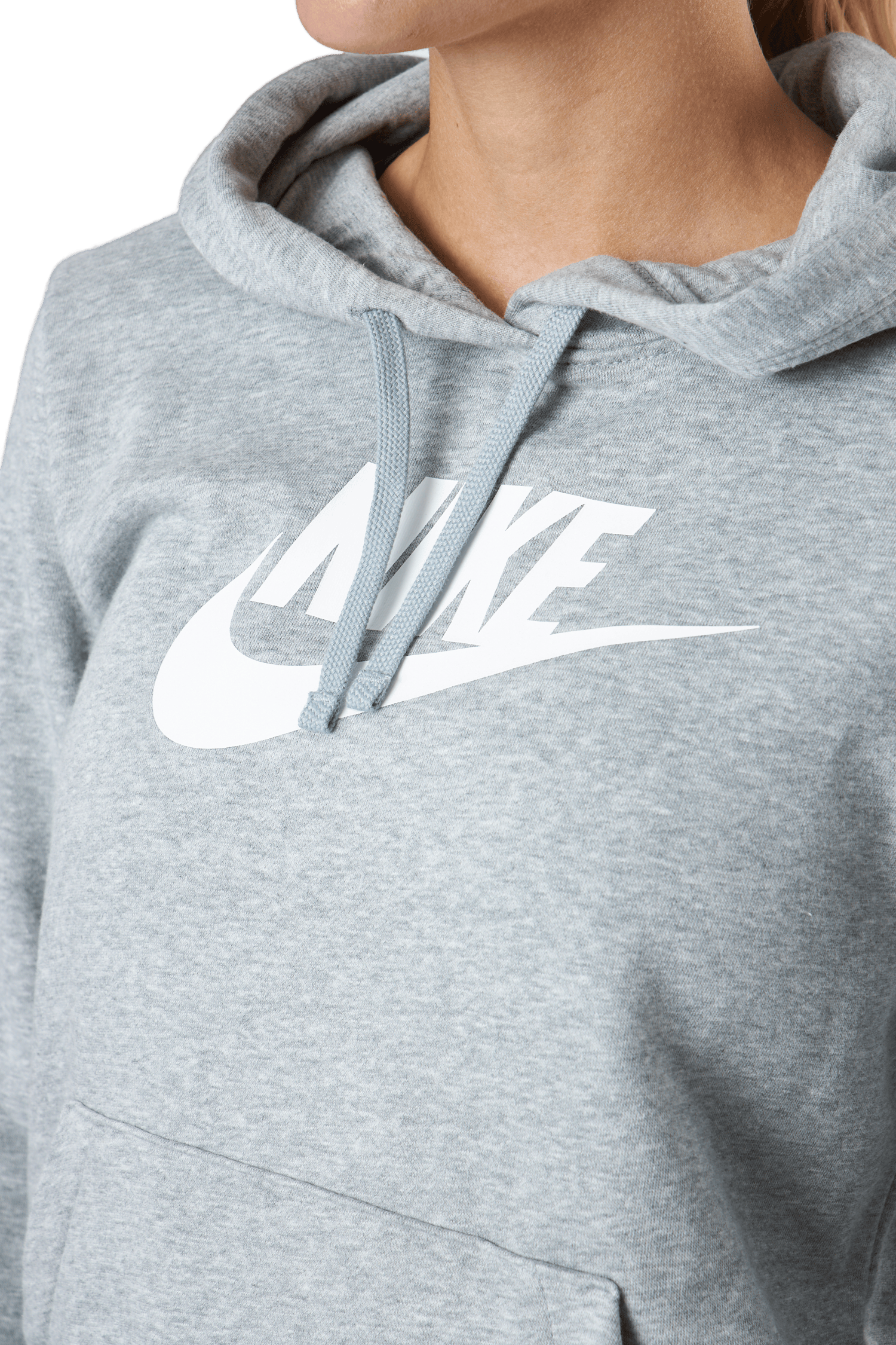 Sportswear Club Fleece Women's Logo Pullover Hoodie DK GREY HEATHER/WHITE - Bild 4