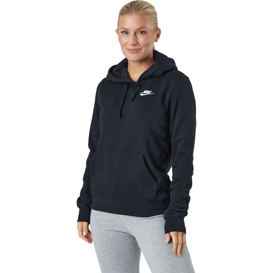 Sportswear Club Fleece Women’s Pullover Hoodie BLACK/WHITE