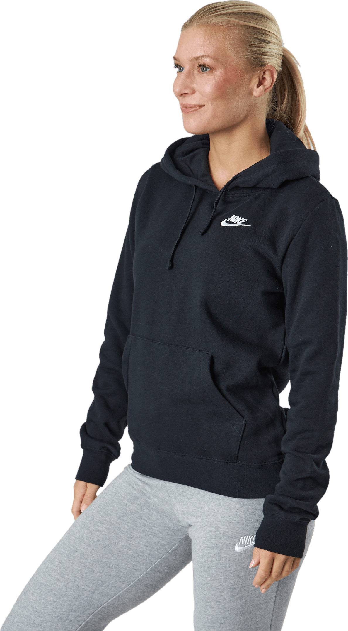 Sportswear Club Fleece Women's Pullover Hoodie BLACK/WHITE - Bild 2