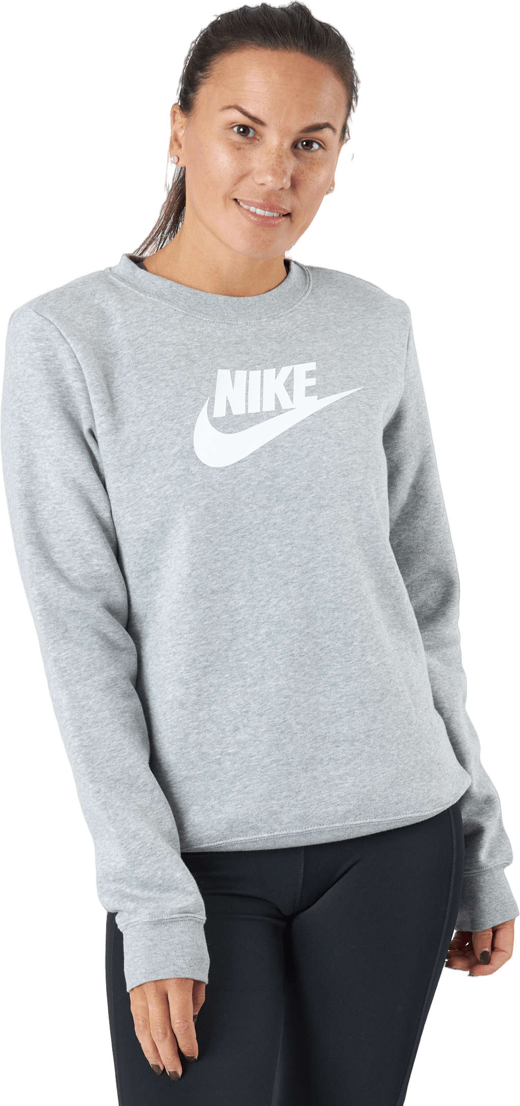 Sportswear Club Fleece Women’s Crew DK GREY HEATHER/WHITE