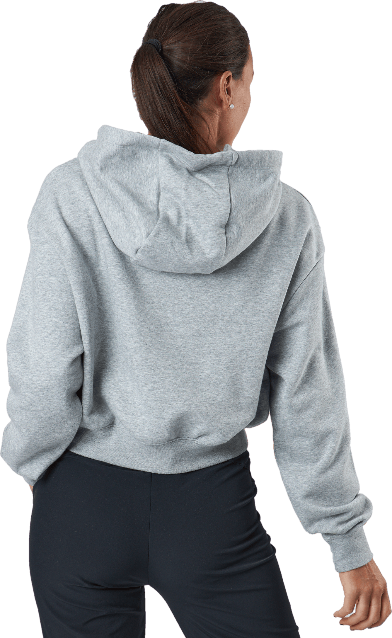 Sportswear Club Fleece Women's Cropped Hoodie DK GREY HEATHER/WHITE - Bild 3