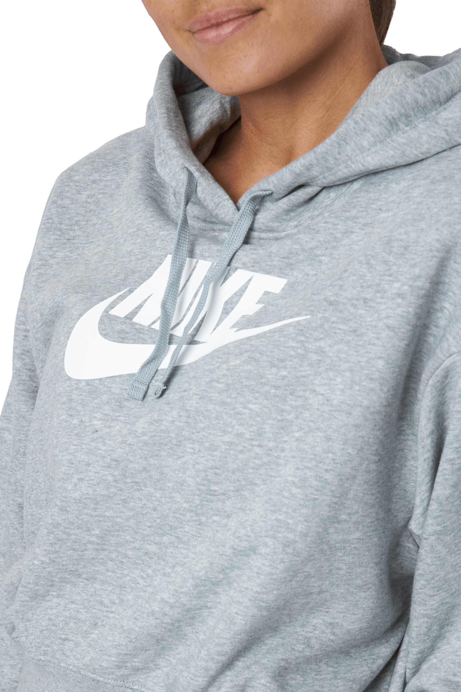 Sportswear Club Fleece Women's Cropped Hoodie DK GREY HEATHER/WHITE - Bild 4