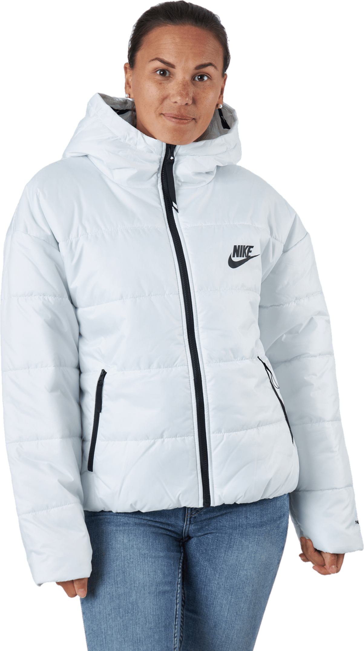 W Nsw Syn Tf Rpl Hd Jkt Summit White/summit White/blac