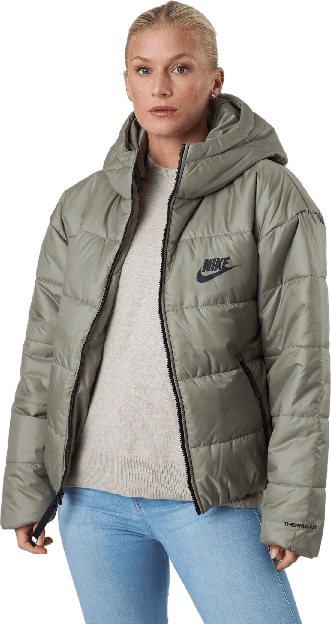 W Nsw Syn Tf Rpl Hd Jkt Matte Olive/matte Olive/black