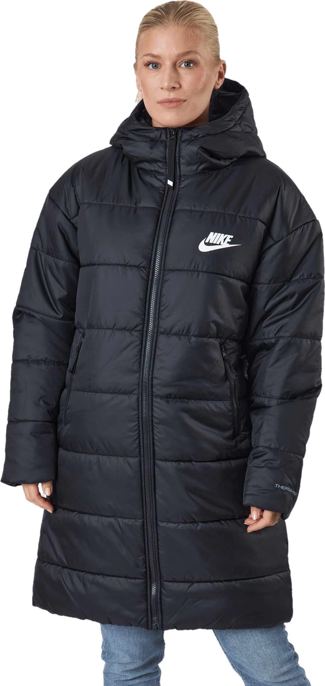 W Nsw Syn Tf Rpl Hd Parka Black/black/white