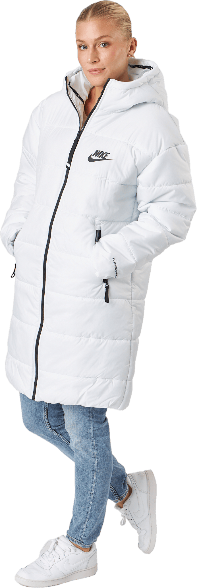 W Nsw Syn Tf Rpl Hd Parka Summit White/summit White/blac