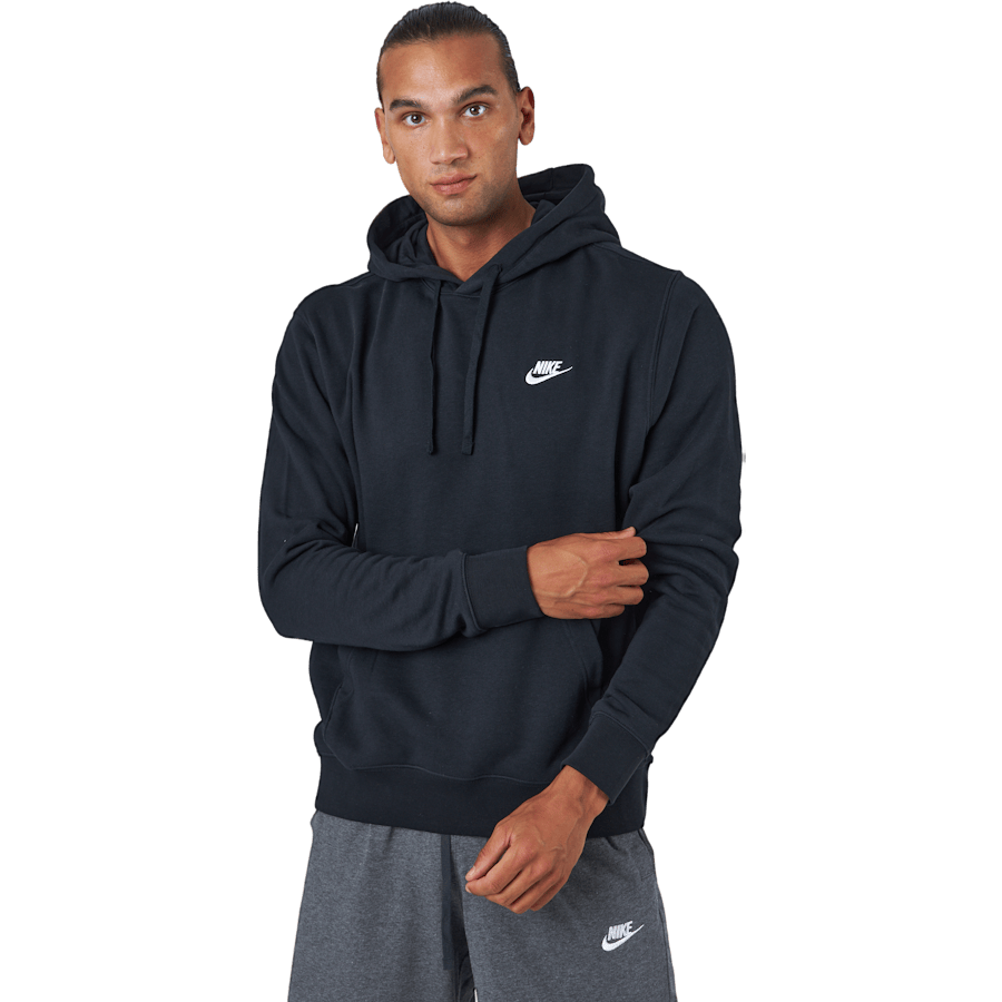 Sportswear Club Men’s Pullover Hoodie BLACK/BLACK/WHITE