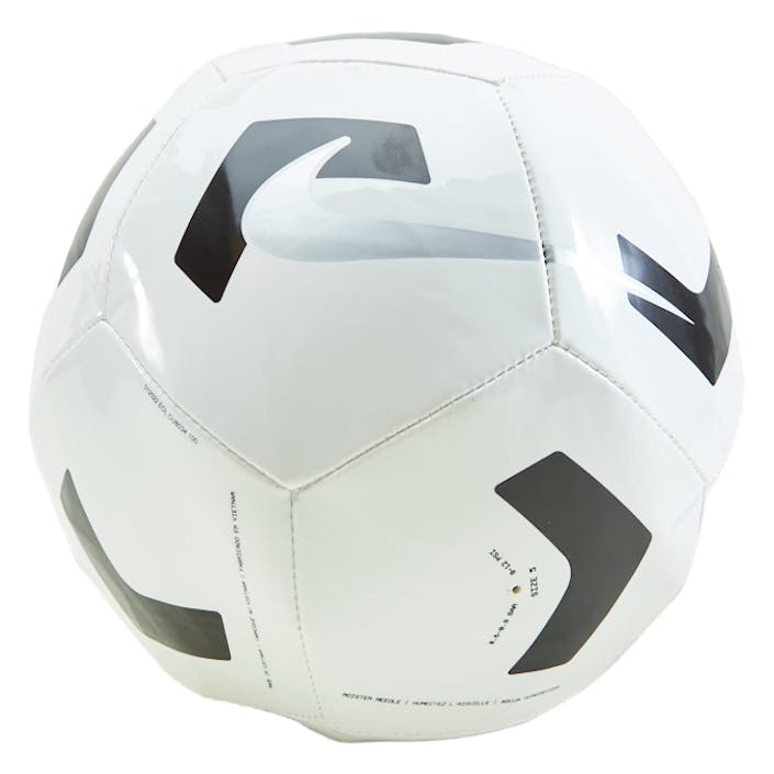 Pitch Training Soccer Ball WHITE/BLACK/SILVER, Unisex, Attrezzature, racchette, Calcio, Bianca/Nero/Argento, 4