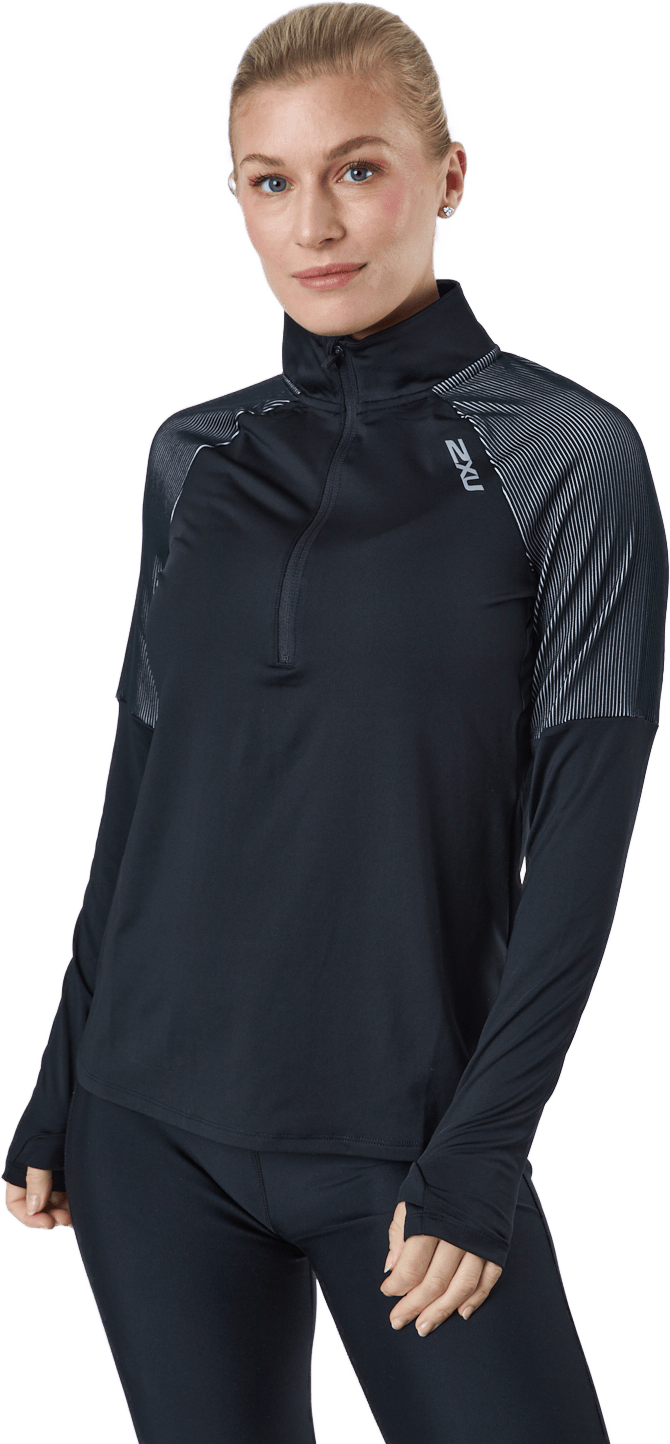 Light Speed 1/2 Zip Black/silver Reflective