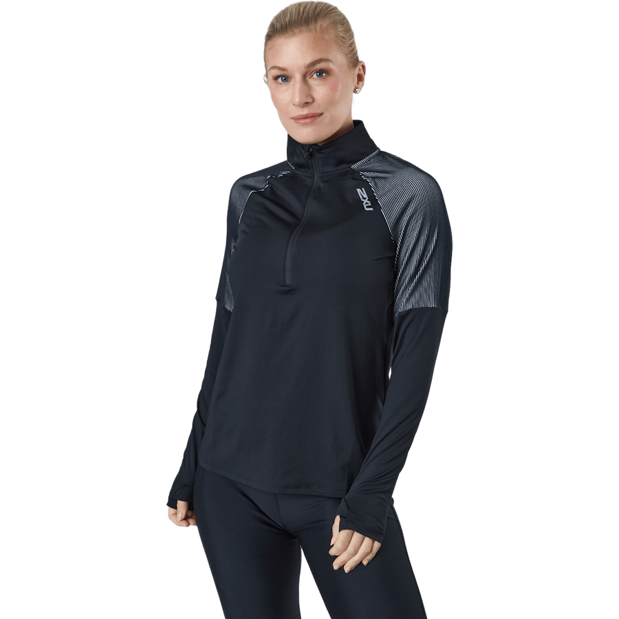 Light Speed 1/2 Zip Black/silver Reflective