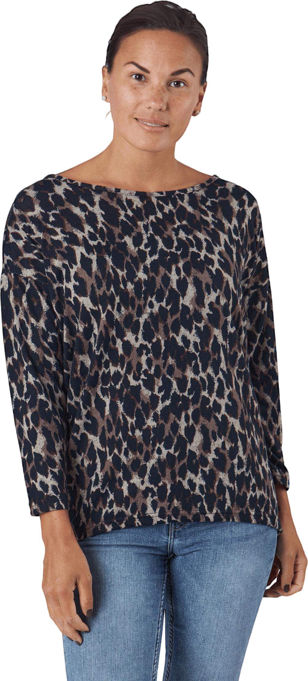 Onlelcos 4/5 Aop Top Jrs Noos Taupe Gray