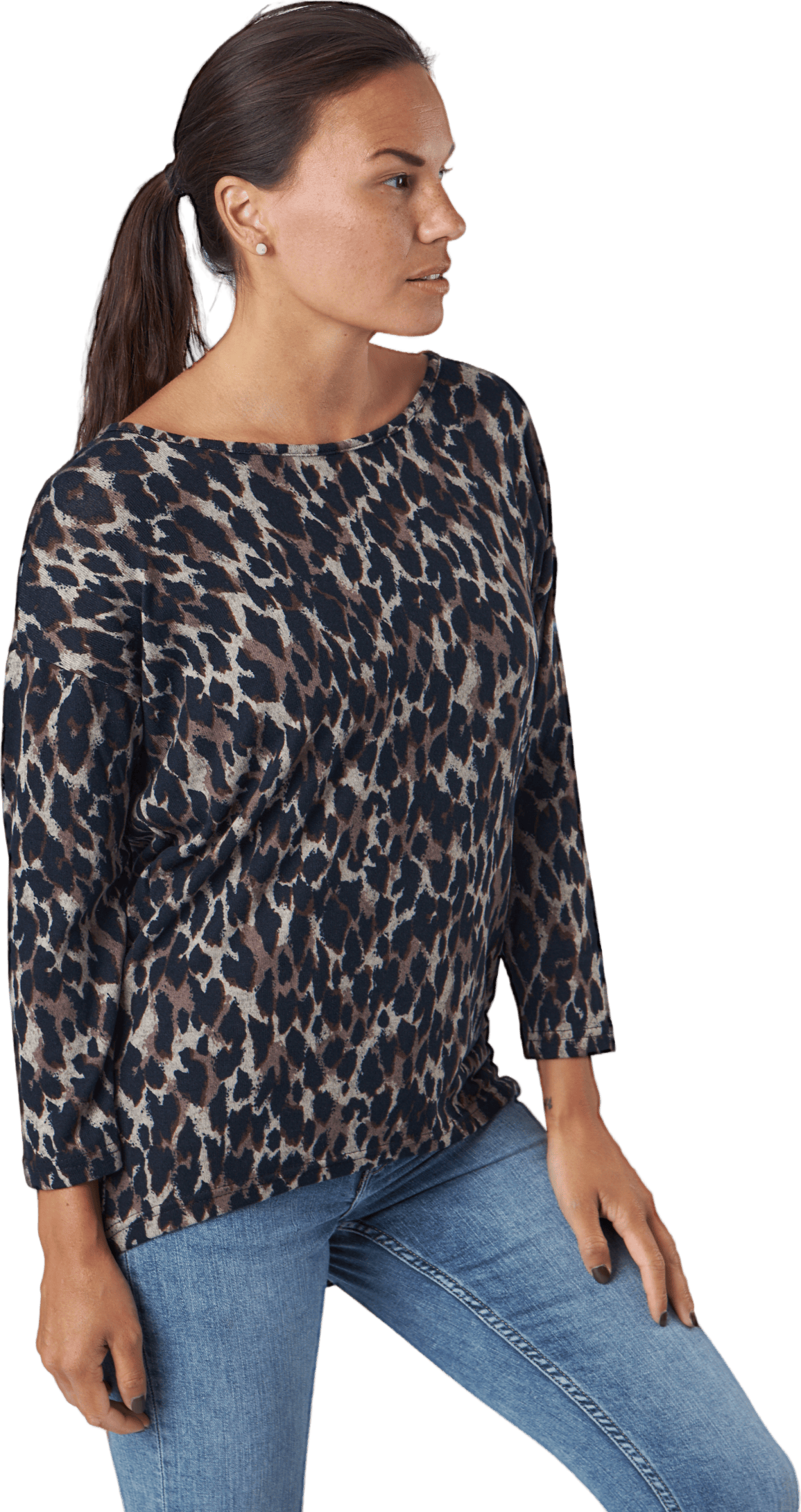 Onlelcos 4/5 Aop Top Jrs Noos Taupe Gray - Bild 2