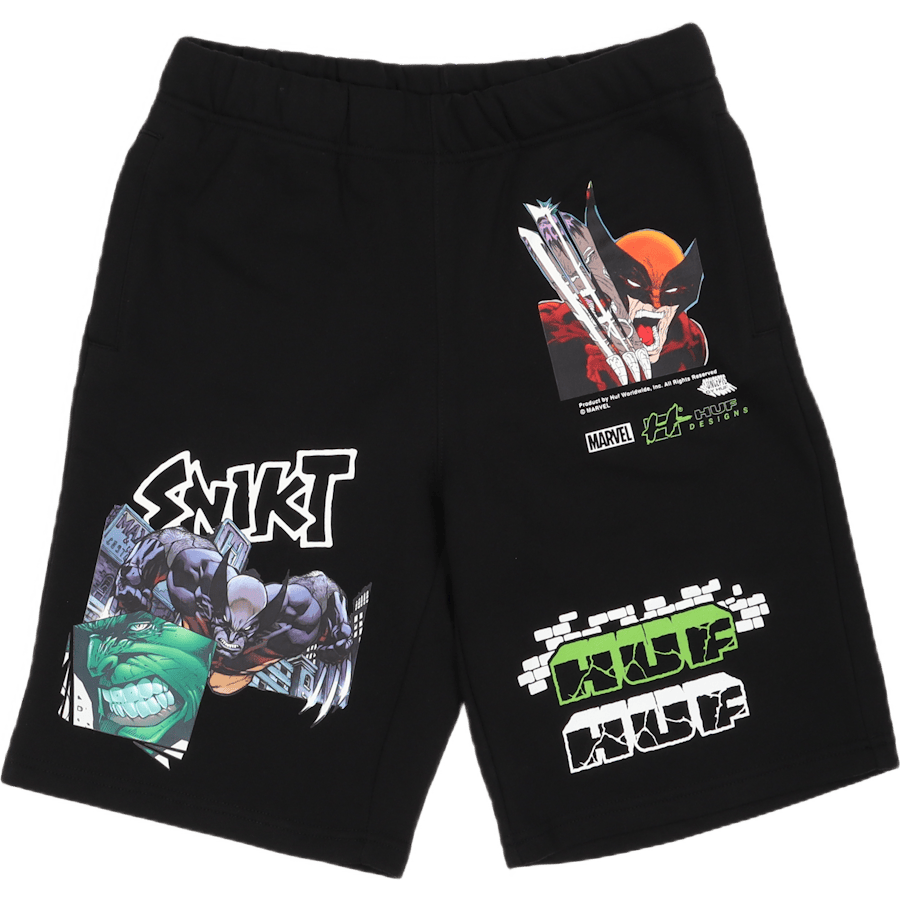 Smash Up Fleece Short Black