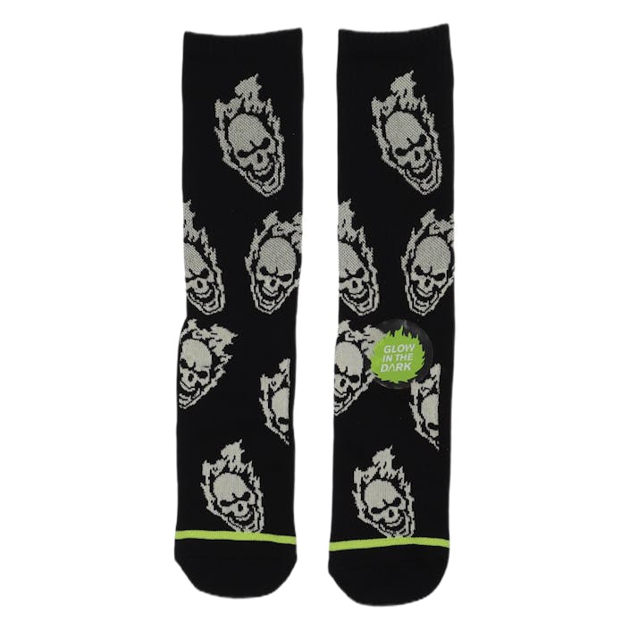 Ghost Rider Sock Black, Male, Tøj, Undertøj, Sort, ONESIZE